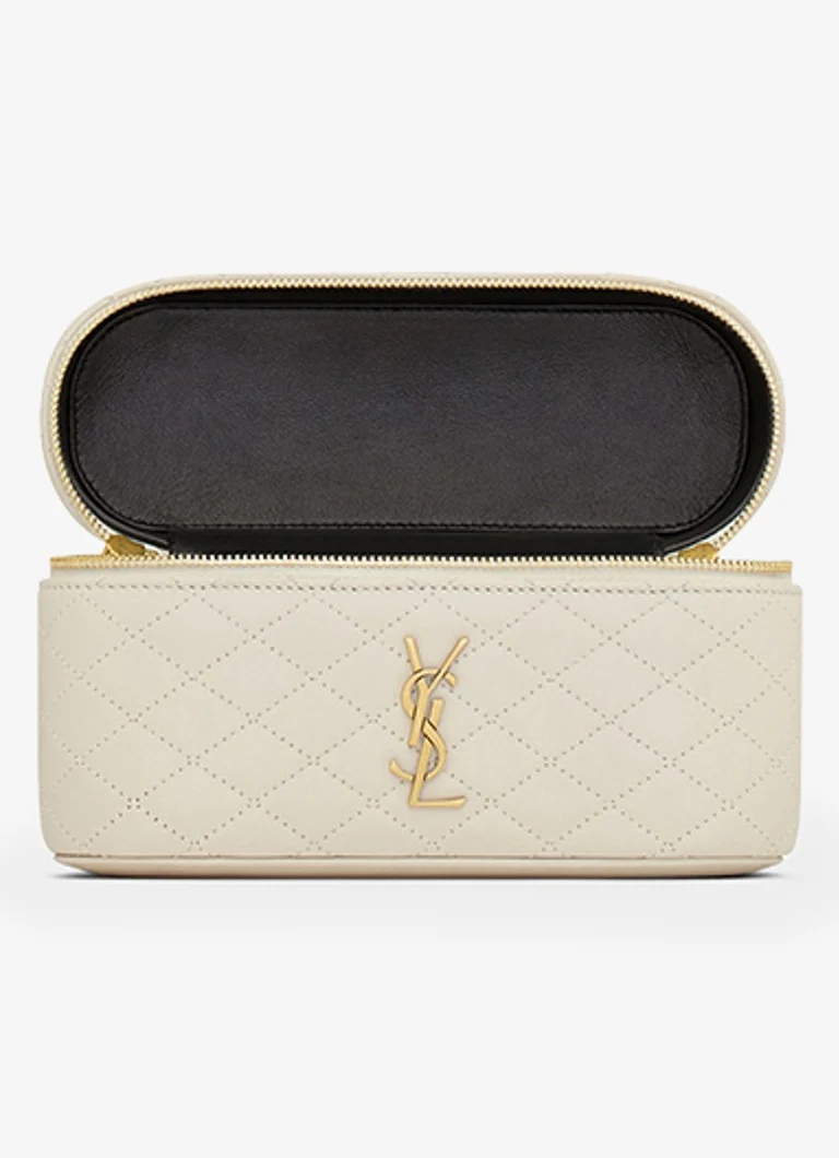 Geantă mini Gaby Vanity din piele de miel de la Saint Laurent