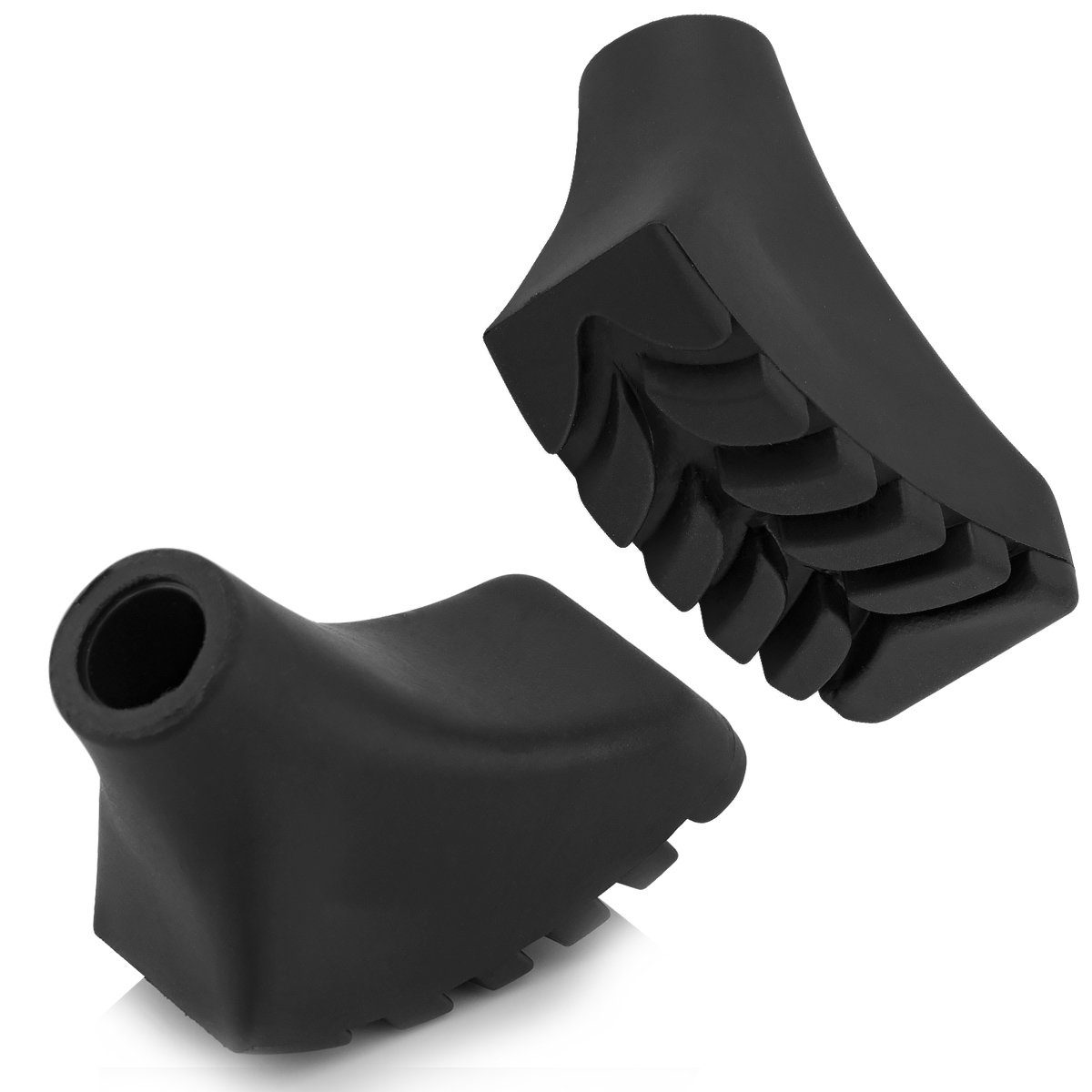 MidGard Nordic-Walking-Stöcke Ersatzpads Gummipuffer Gummifüße für Asphalt und Stein (2 St)