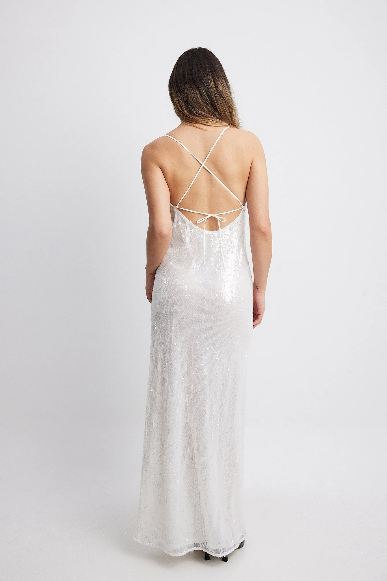Transparentes Paillettenkleid