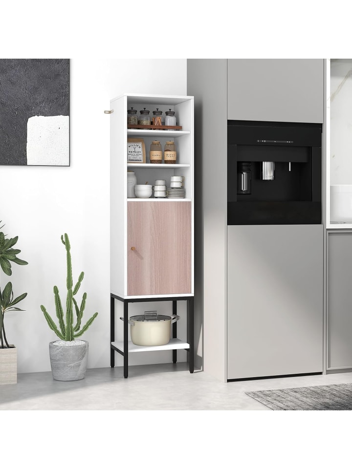 COSTWAY 6-stöckig Badezimmerschrank 146cm in Weiß günstig kaufen onesize