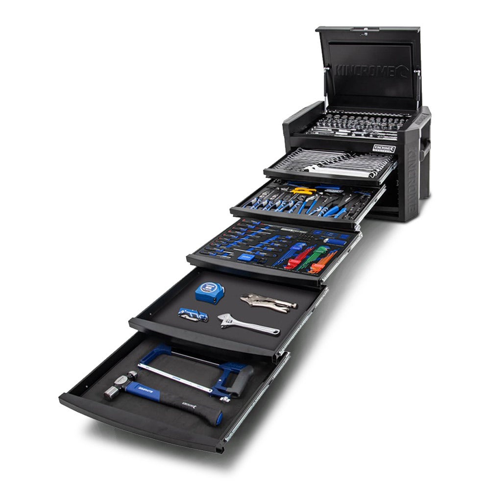 Conjunto de ferramentas de contorno KINCROME TFL de 246 peças com 6 gavetas, preto P1800MB