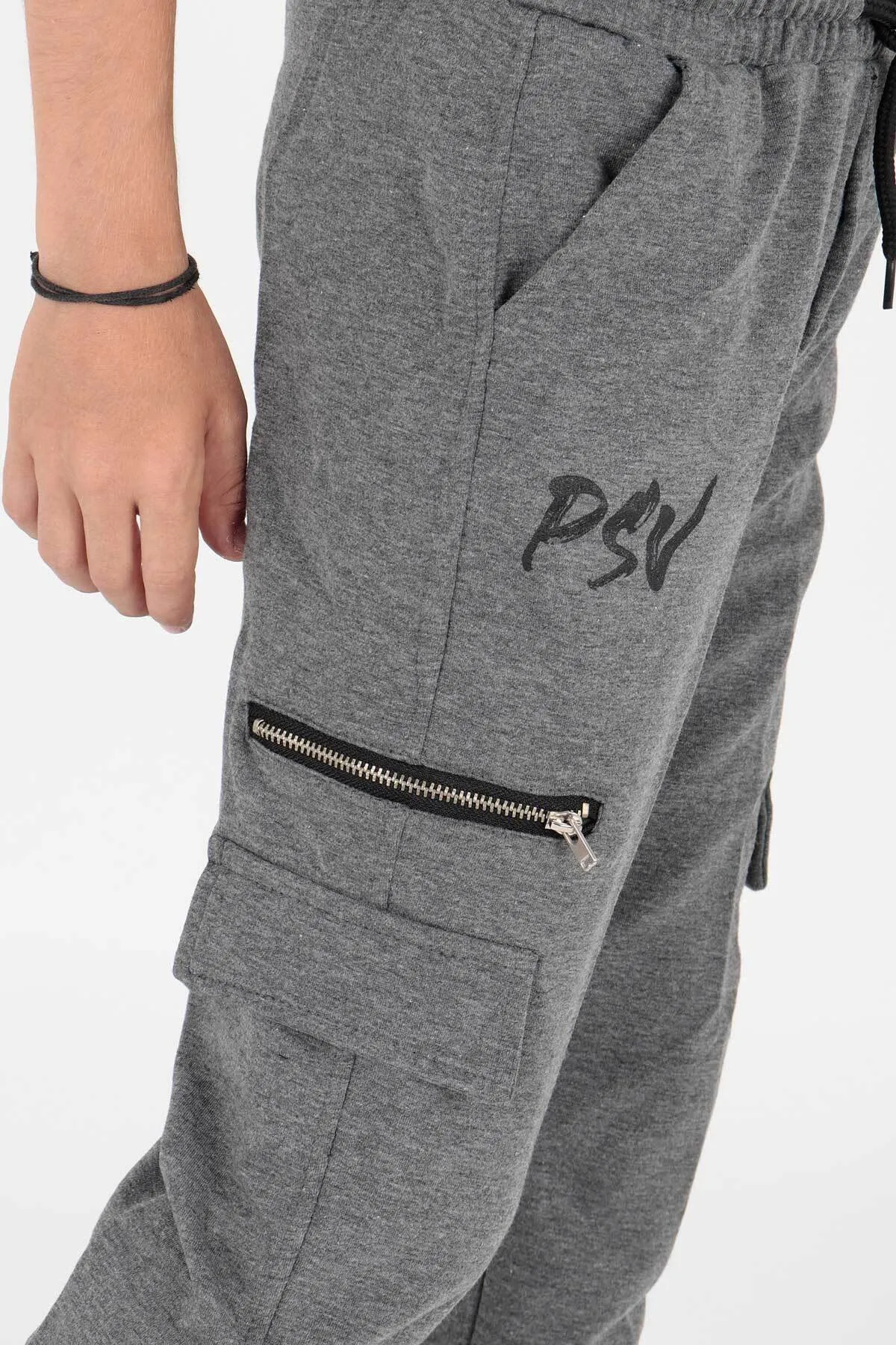 AHENGİM  Kids Ak2087 Herren-Jogginghose mit Psv-Reißverschluss und Bündchen