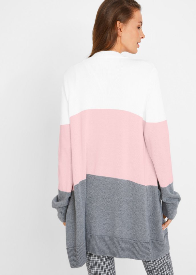 Weite Strickjacke, Langarm