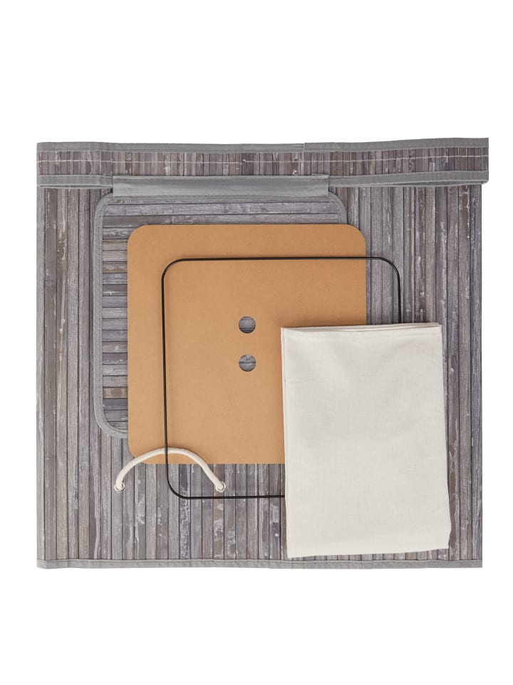 relaxdays Wäschekorb in Grau - (B)36 x (H)63 x (T)36 cm günstig kaufen onesize