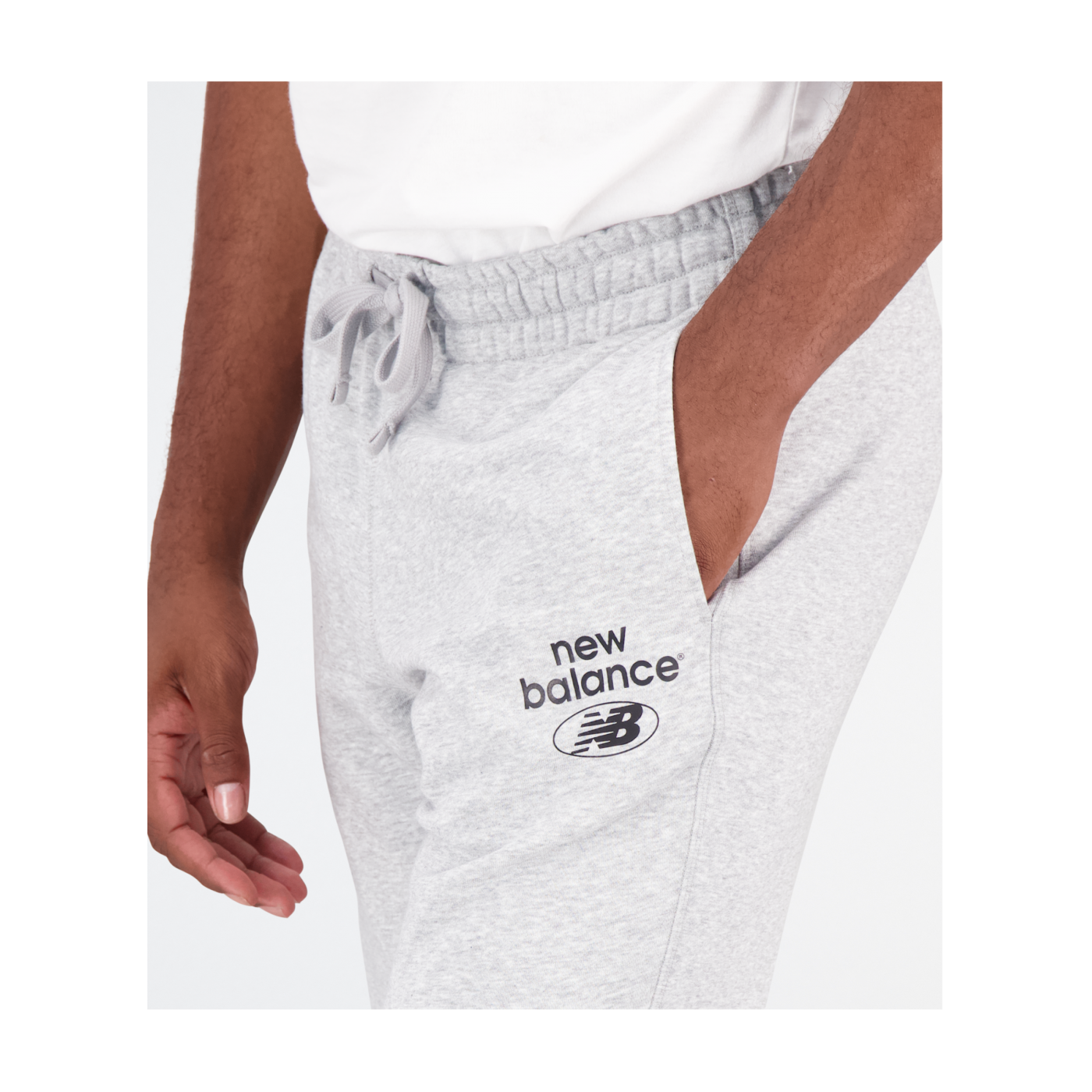 New Balance Essentials Logo Jogginghose Grau FAG