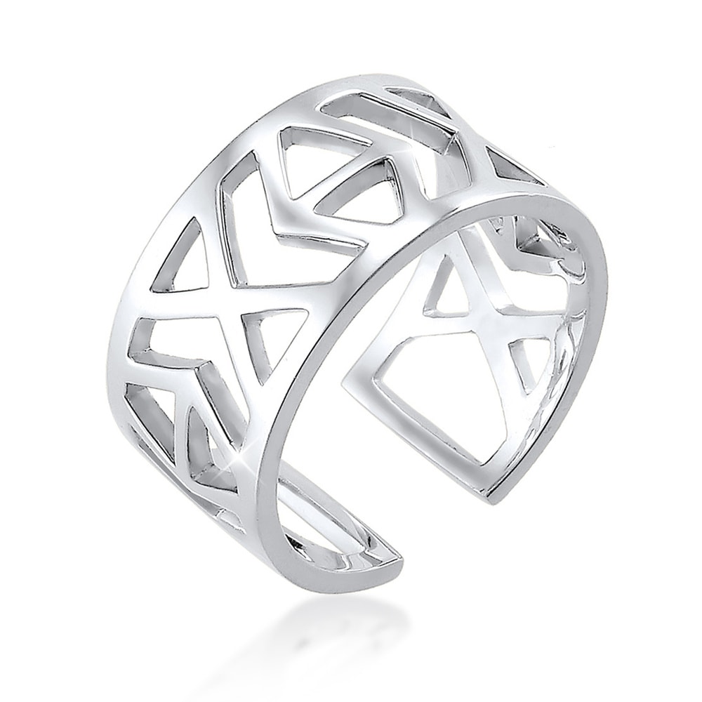 Elli Elli Bague Ikat-Muster 925 Sterling Silber Bague