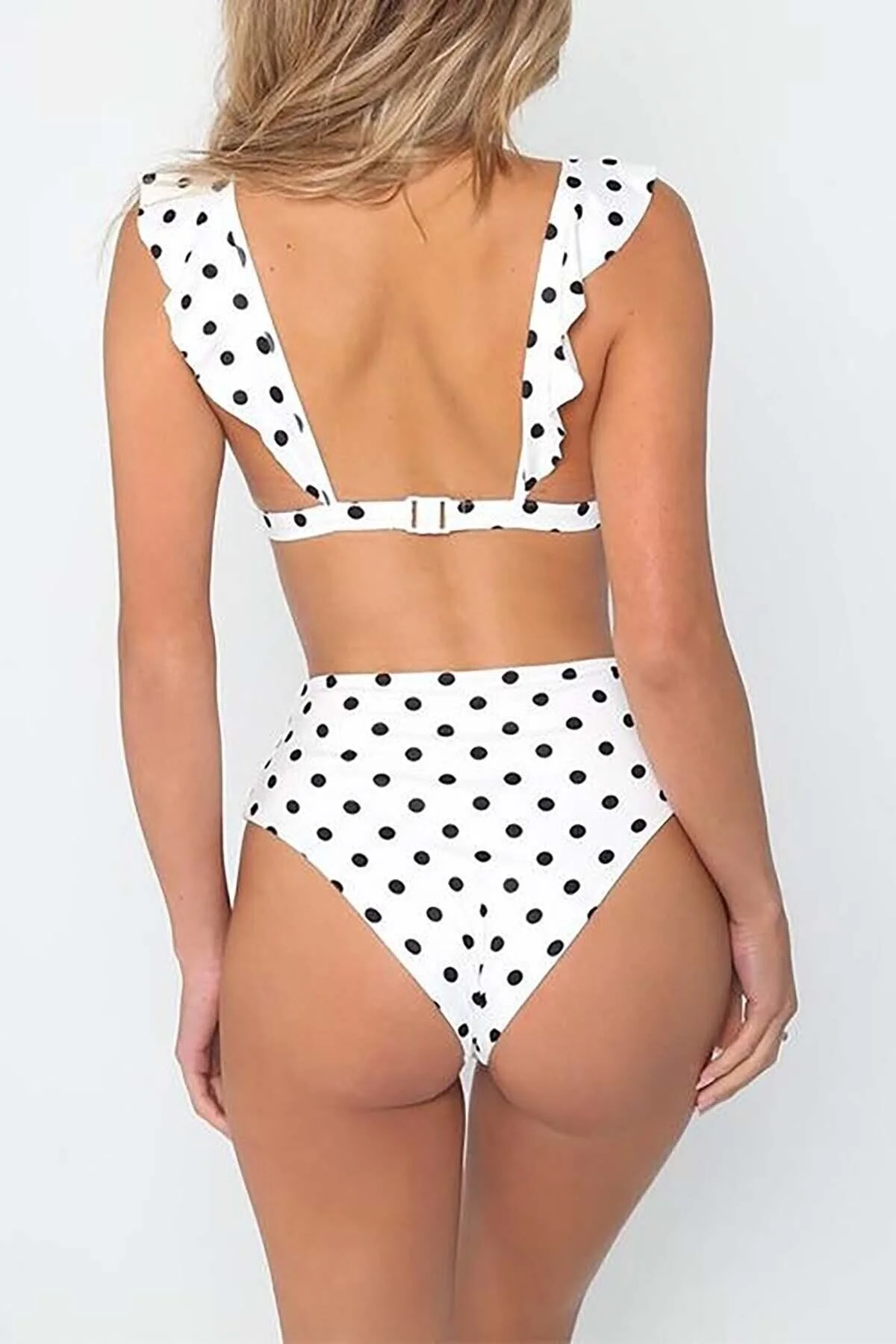 Angelsin  Polka Dot Bikini Set Weiß