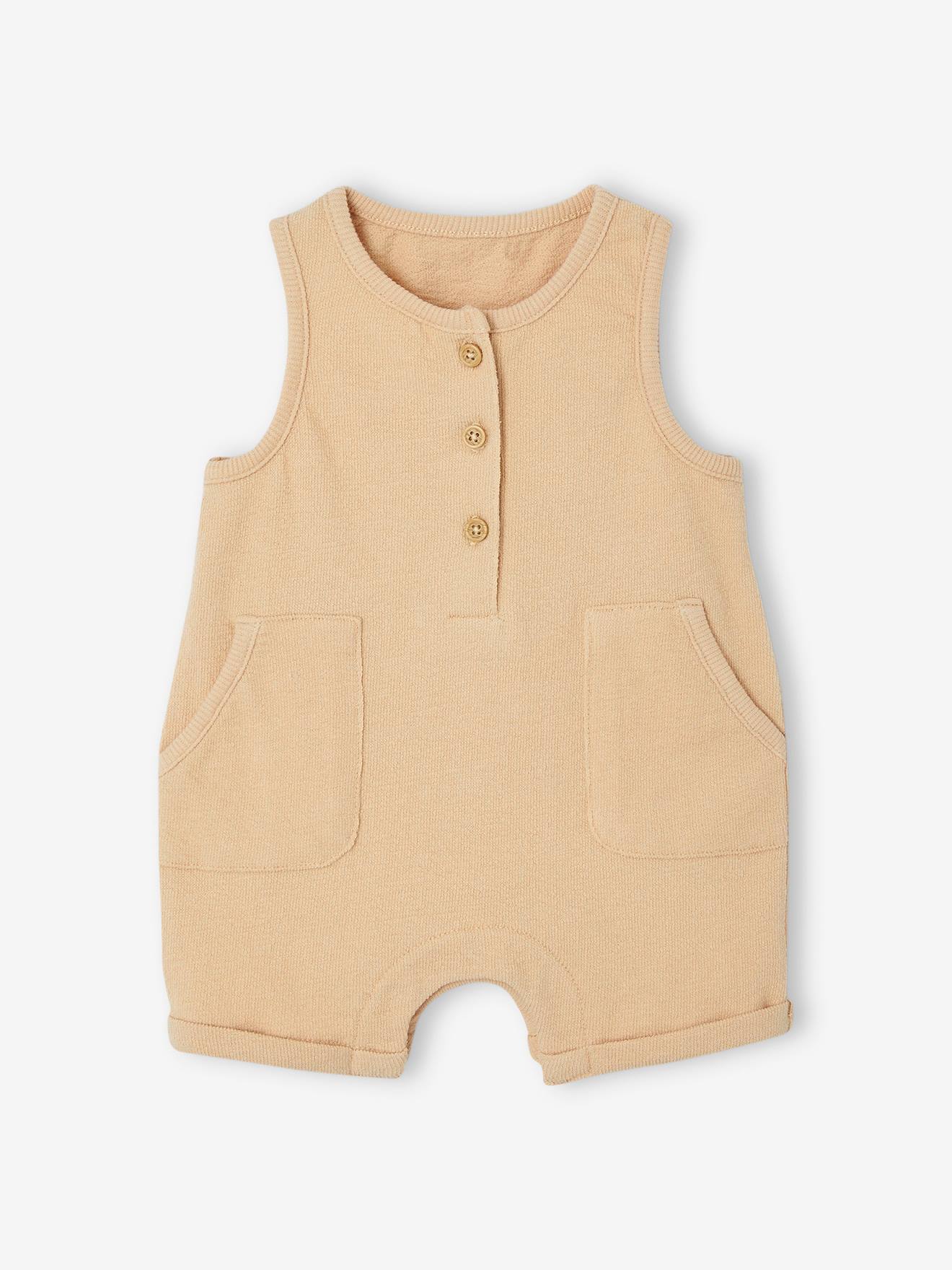Vertbaudet Baby Kurzoverall Oeko-Tex - beige