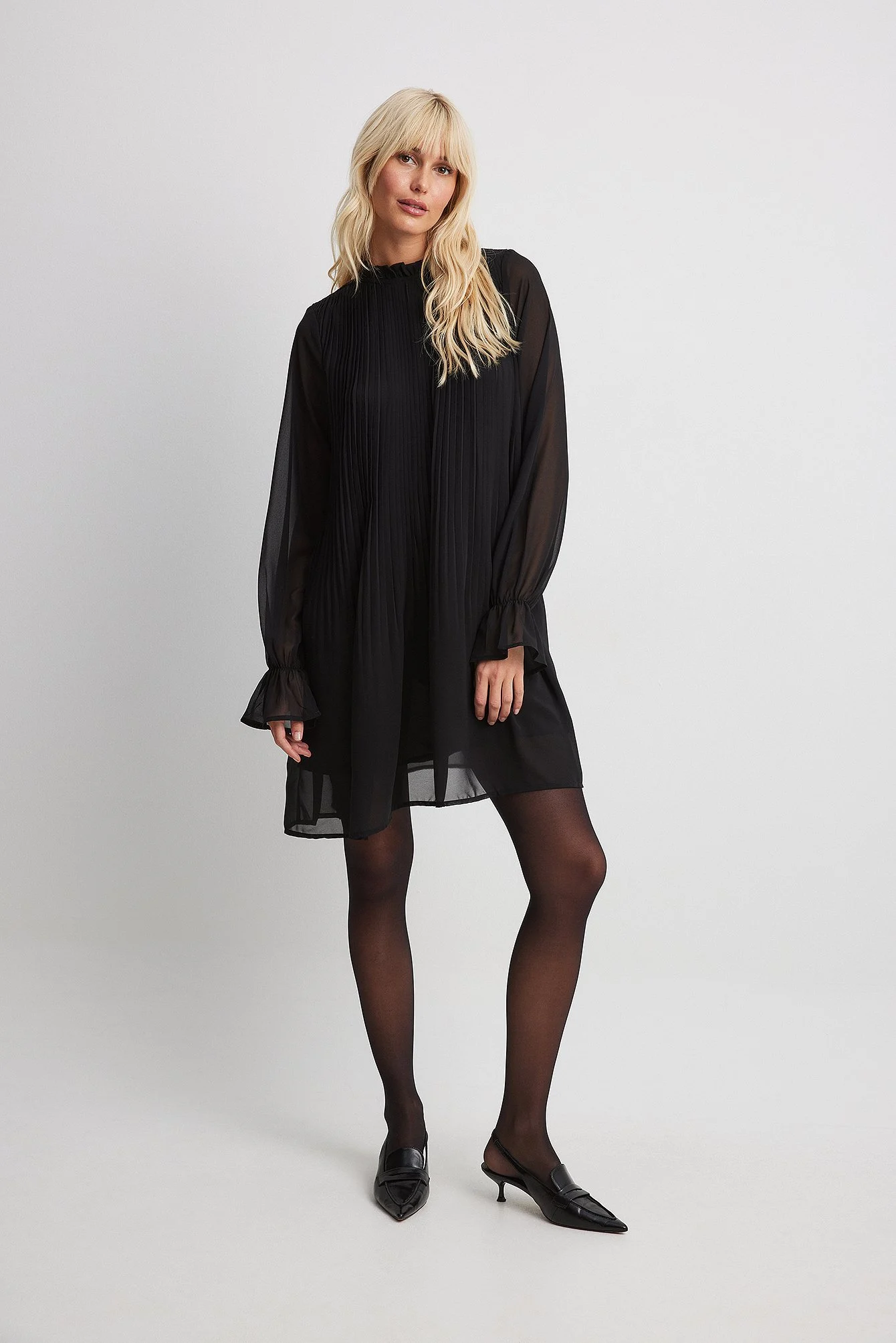 Plissiertes Minikleid