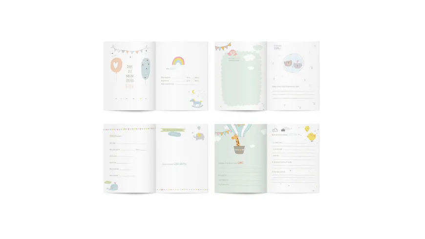 goldbuch Babytagebuch Ballonfahrt 21x28 cm mit 44 illustrierte Seiten
