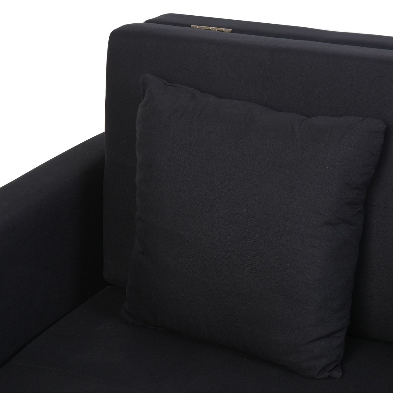 HOMCOM Schlafsofa 2-Sitzer Sofa Polstersofa mit Stauraum, Rückenkissen Kohlegrau