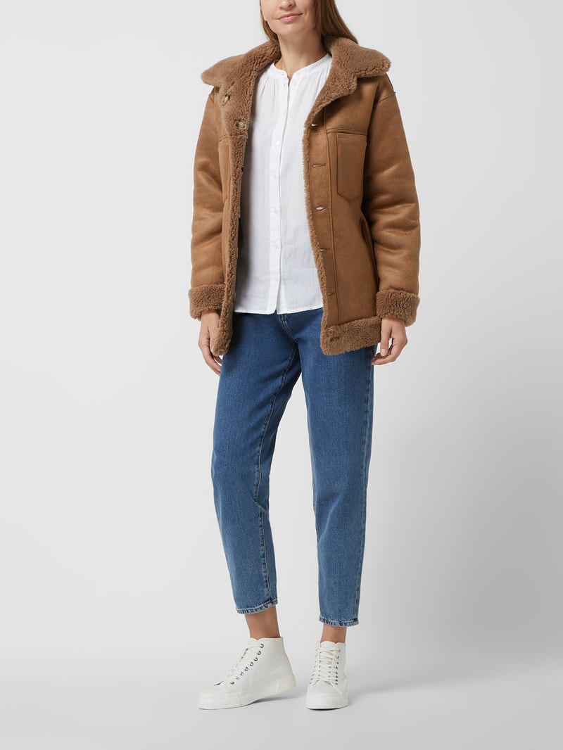 Wendejacke mit Woll-Anteil in camel
