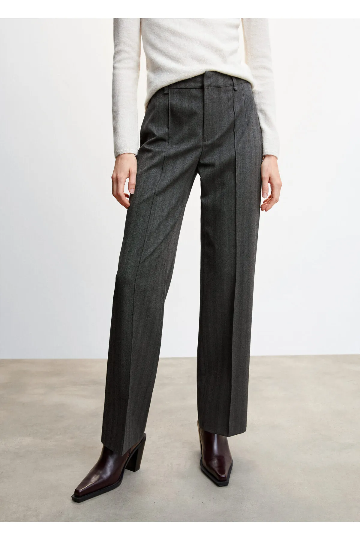 MANGO  Graue Damenhose 37049805