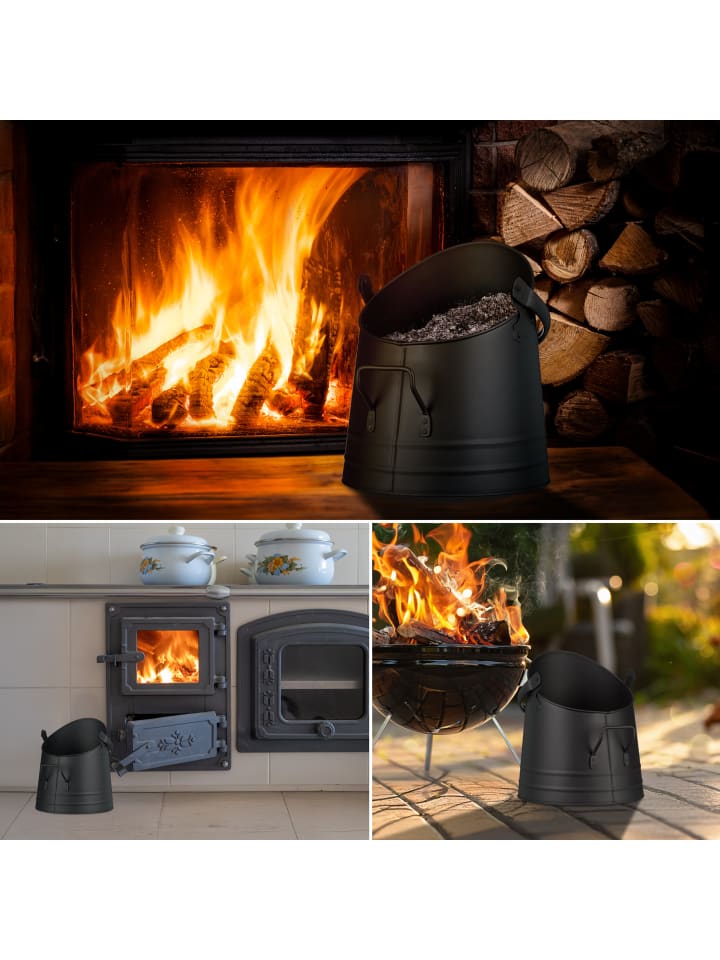 relaxdays Kohleneimer mit Schaufel in Schwarz - 6,5l günstig kaufen onesize
