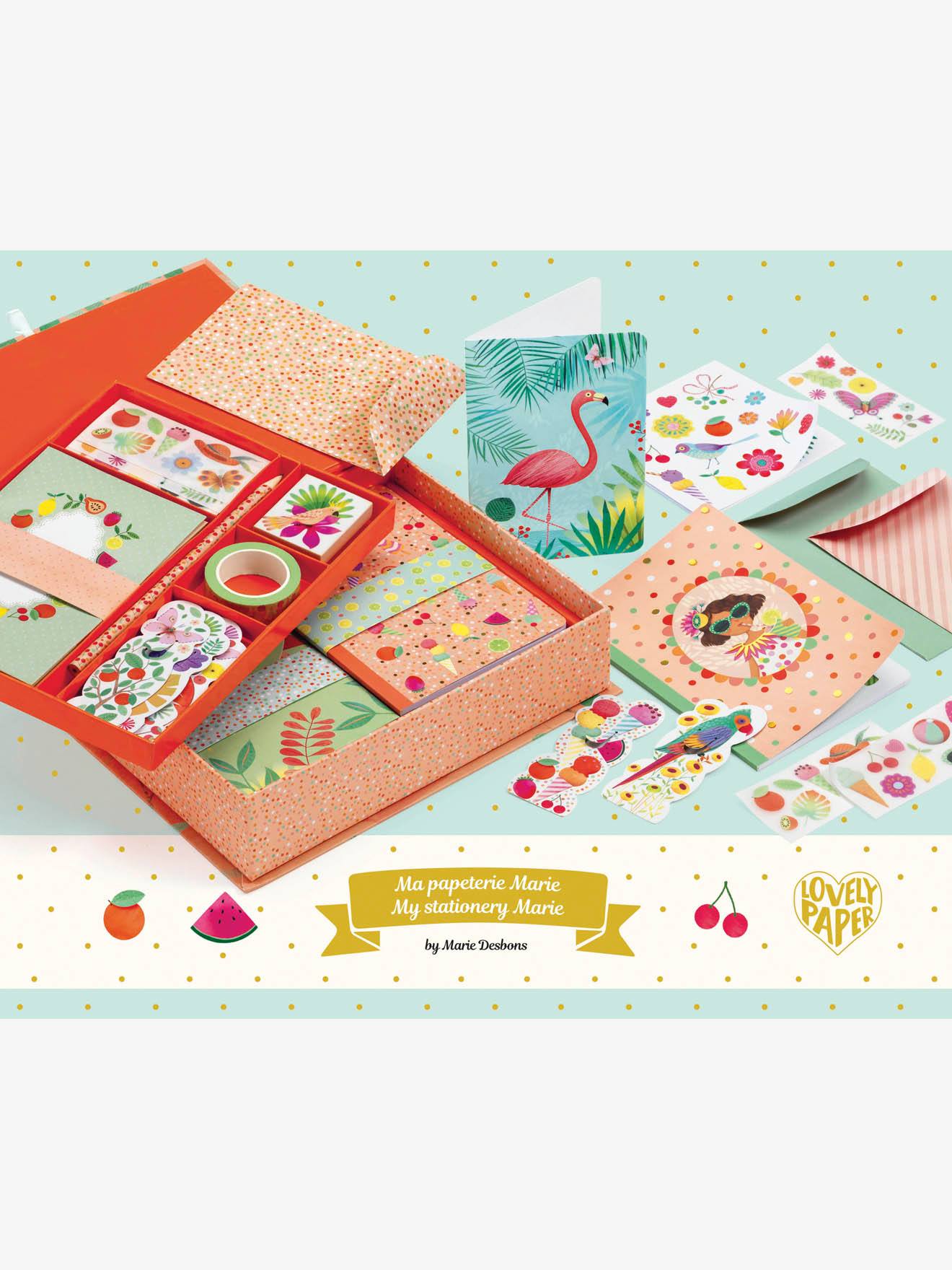 Coffret papeterie Marie DJECO orange