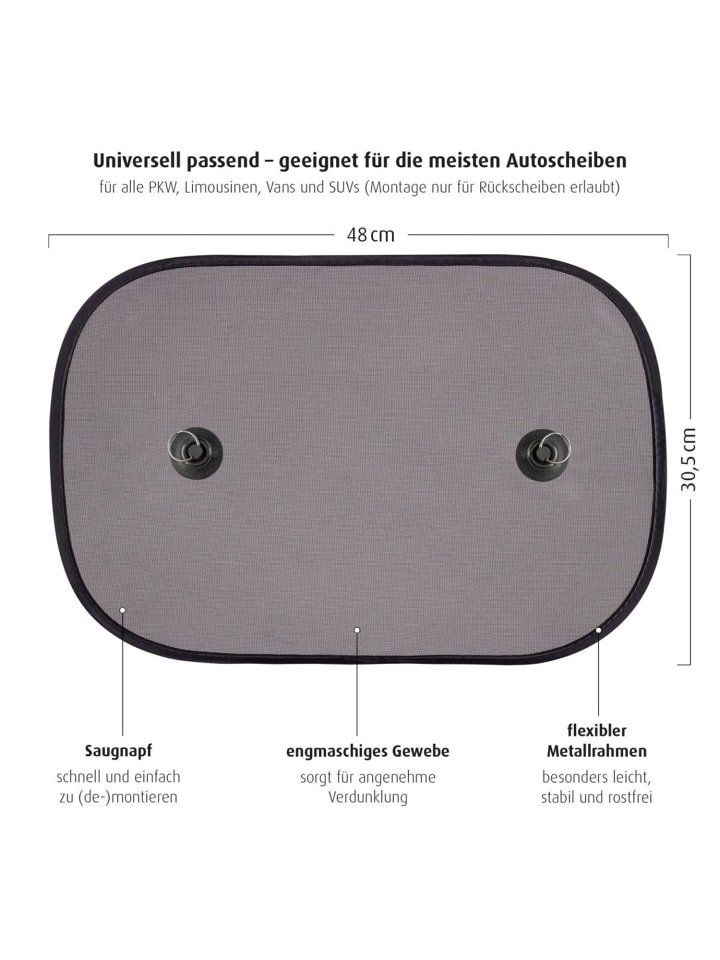 Reer TravelKid Sun Basic Auto-Sonnenschutz in Schwarz ab 0 Monate günstig kaufen onesize