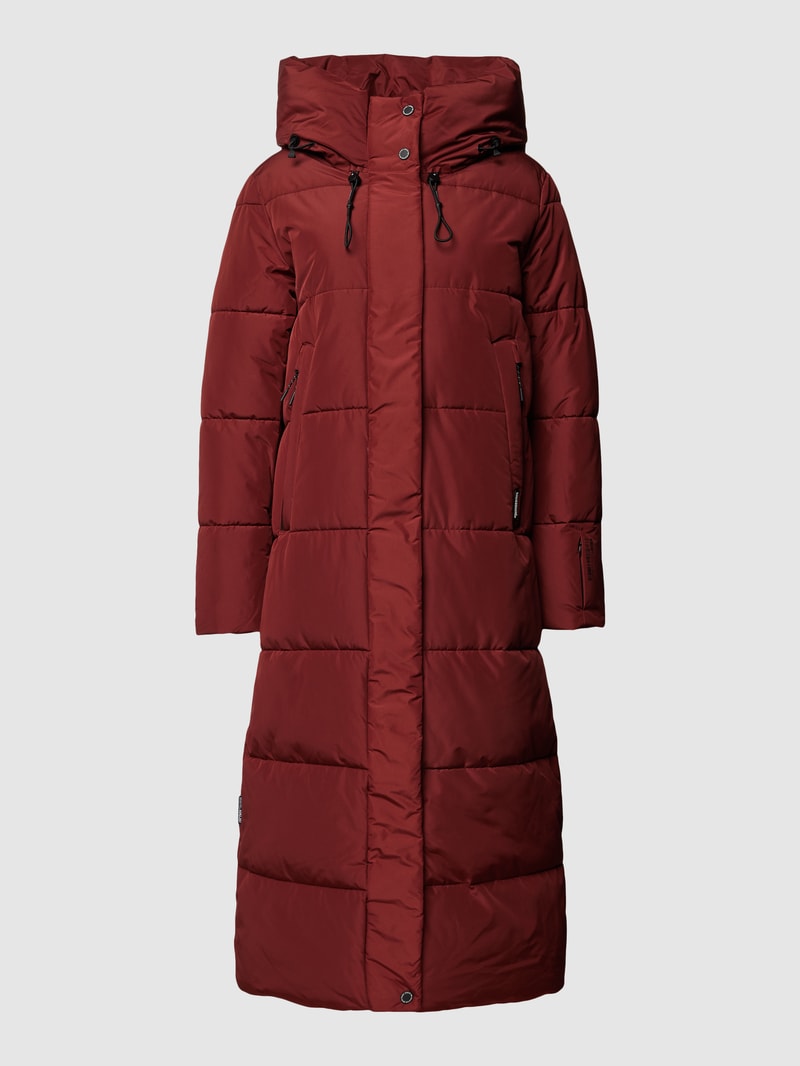 Steppmantel mit Label-Details Modell 'SOULANI' in dunkelrot
