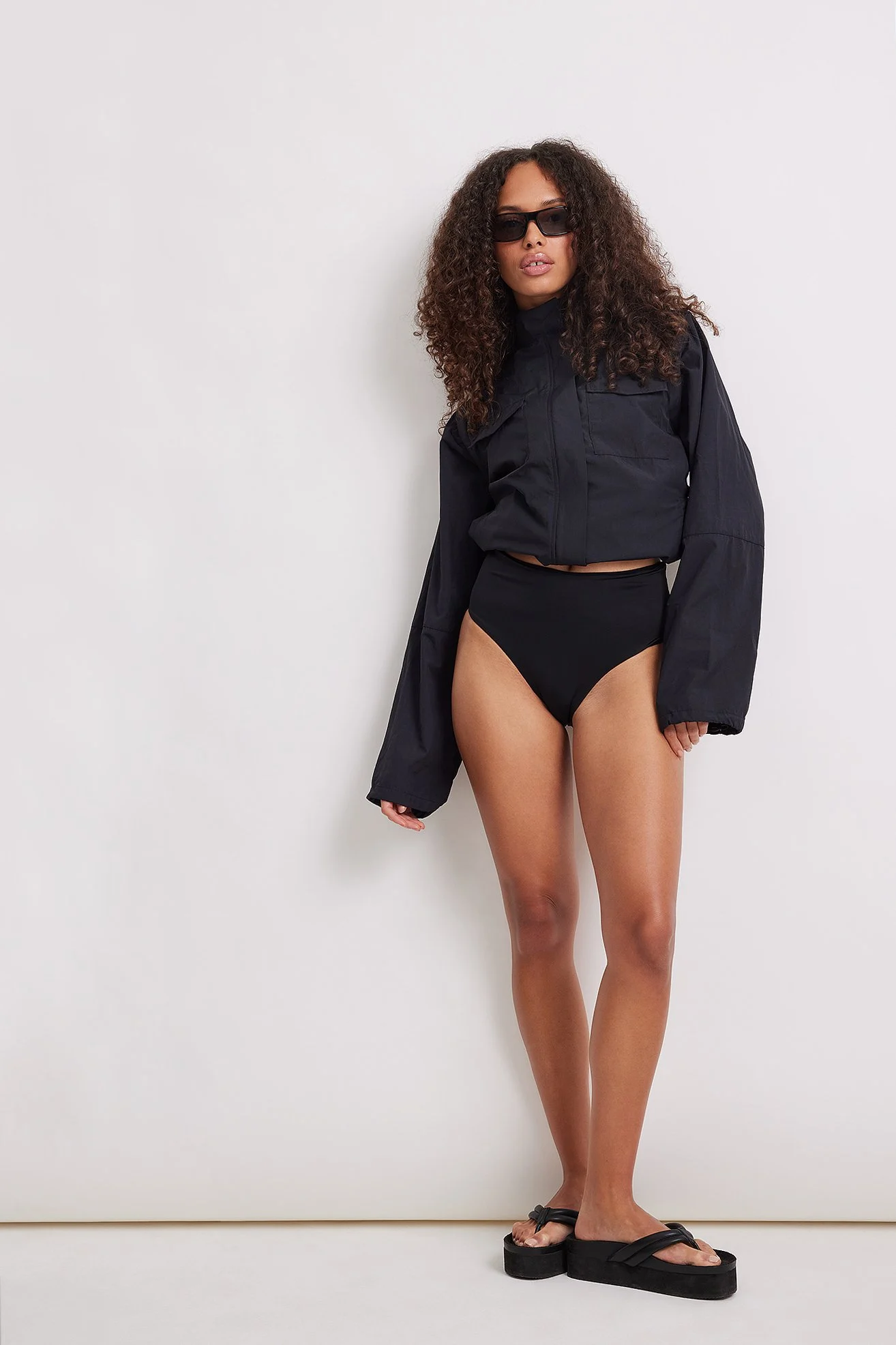 Bikini-Slip mit hoher Taille