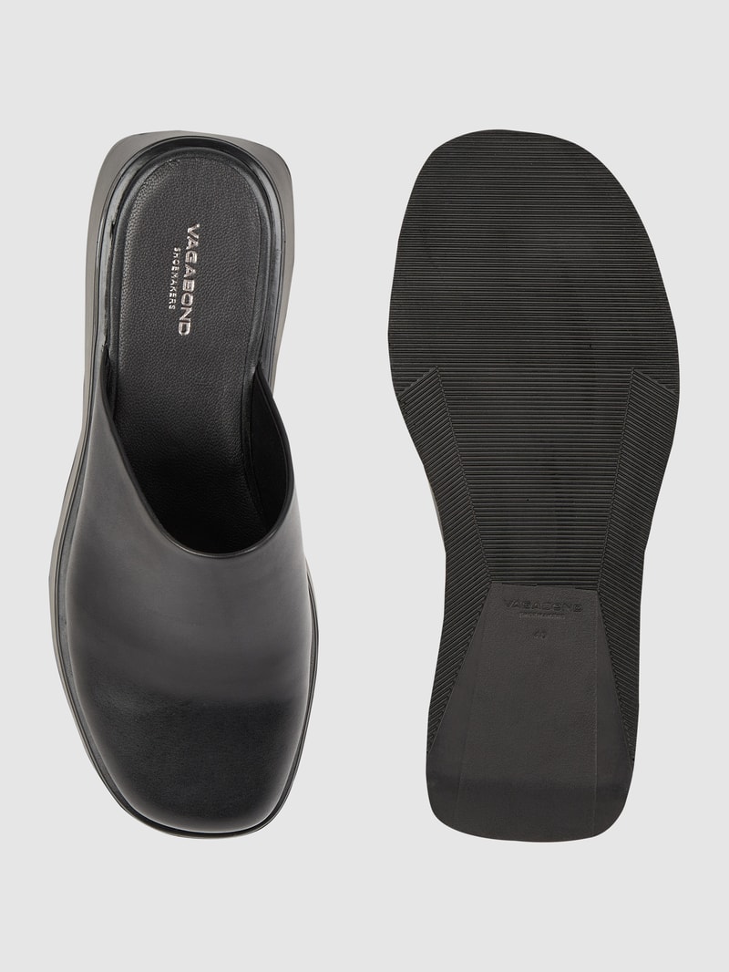 Mules aus Leder Modell 'Courtney' in schwarz