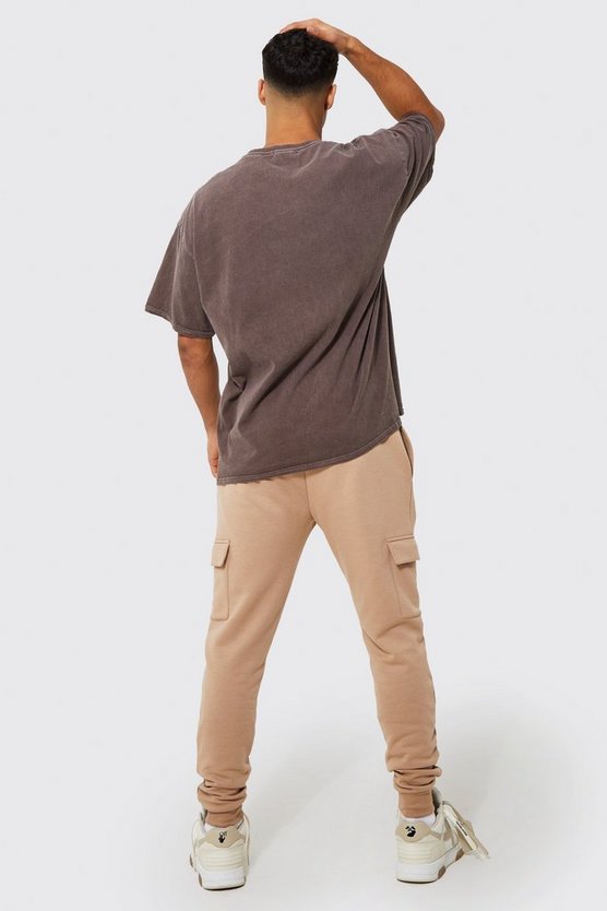 Oversize T-Shirt mit Wyoming-Print