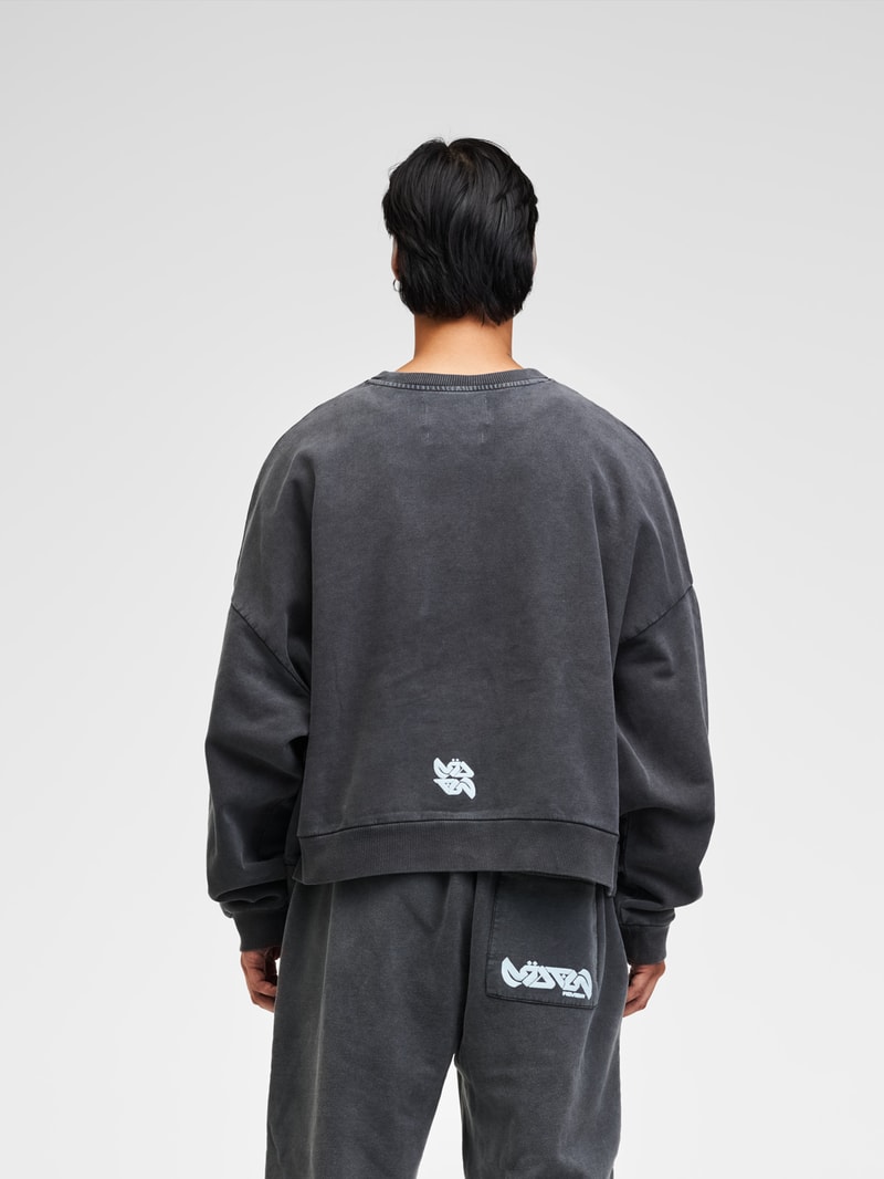 Sweatshirt mit Motiv-Print - MATW X REVIEW in dunkelgrau