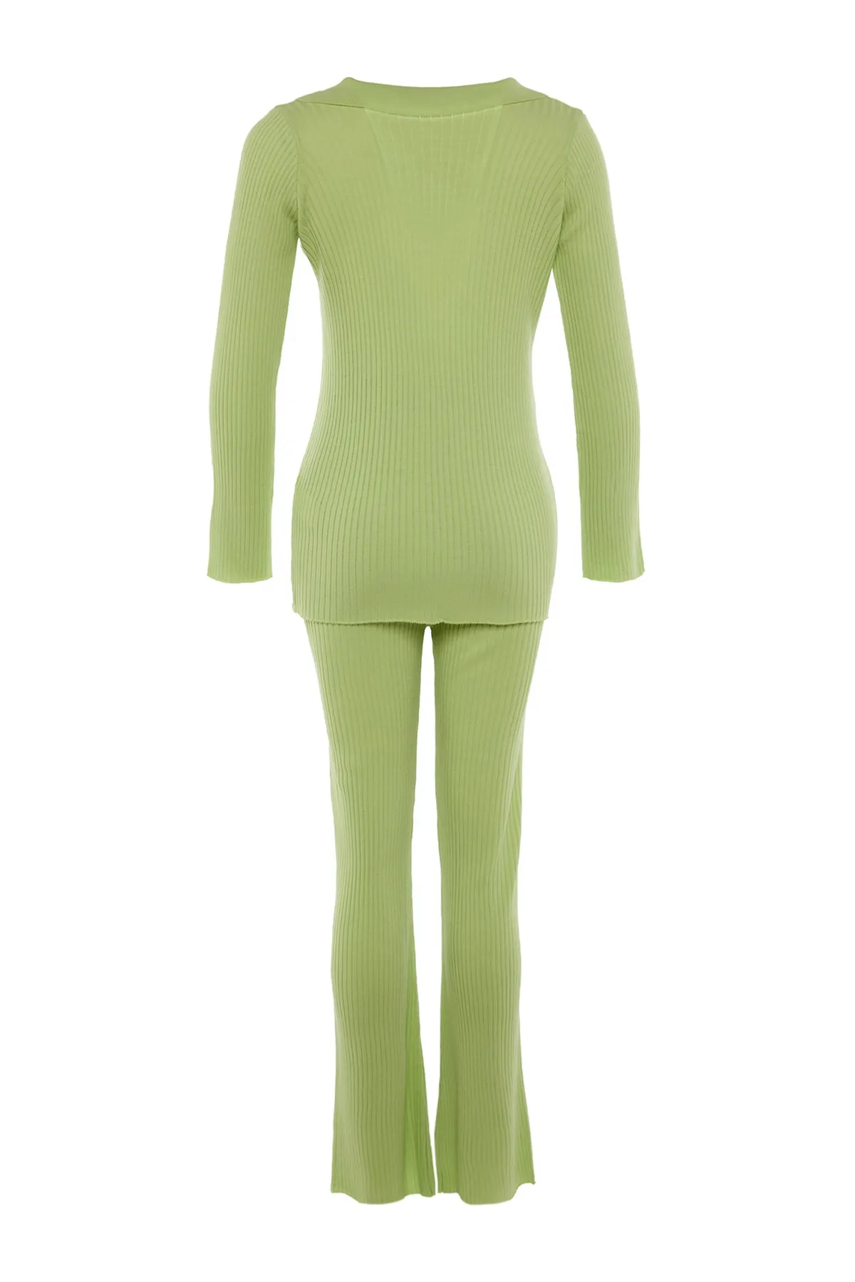 Trendyol Collection  Mint Basic Strickoberteil und -unterteil im Set mit Polokragen TWOAW23AU00007