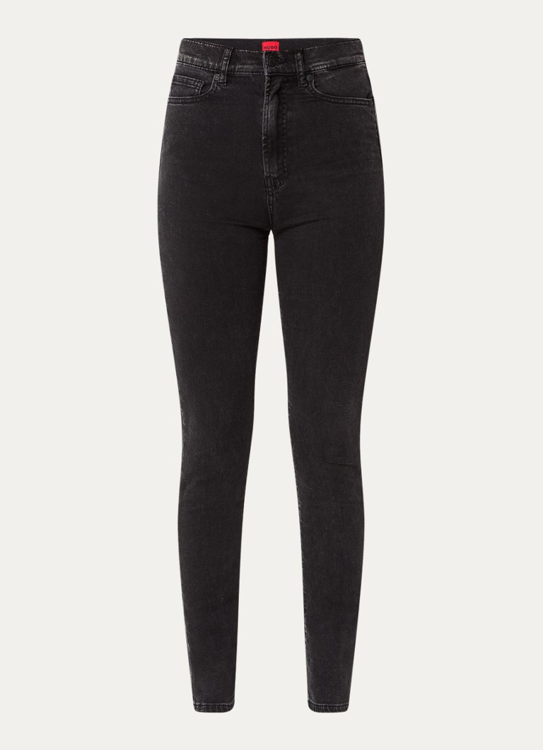 Blugi skinny HUGO BOSS Girali cu talie înaltă, spălați