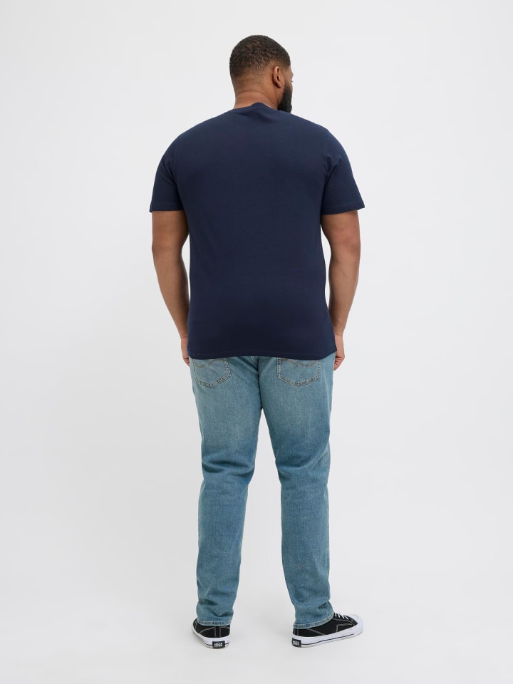 JACK & JONES PLUS T-shirt in Sky Captain günstig kaufen 4XL