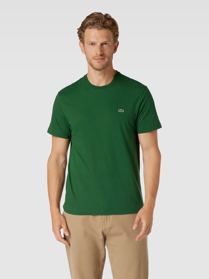 T-Shirt mit Logo-Patch in grün