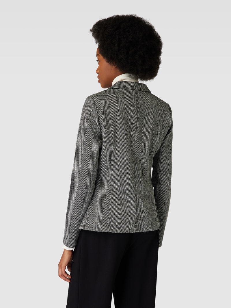 Blazer mit Allover-Muster Modell 'KATE' in schwarz