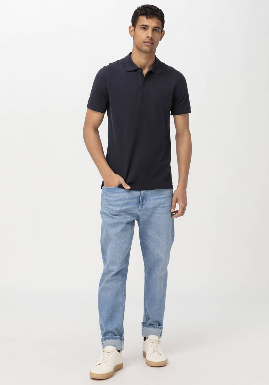 Poloshirt Zwirnjersey aus reiner Bio-Baumwolle