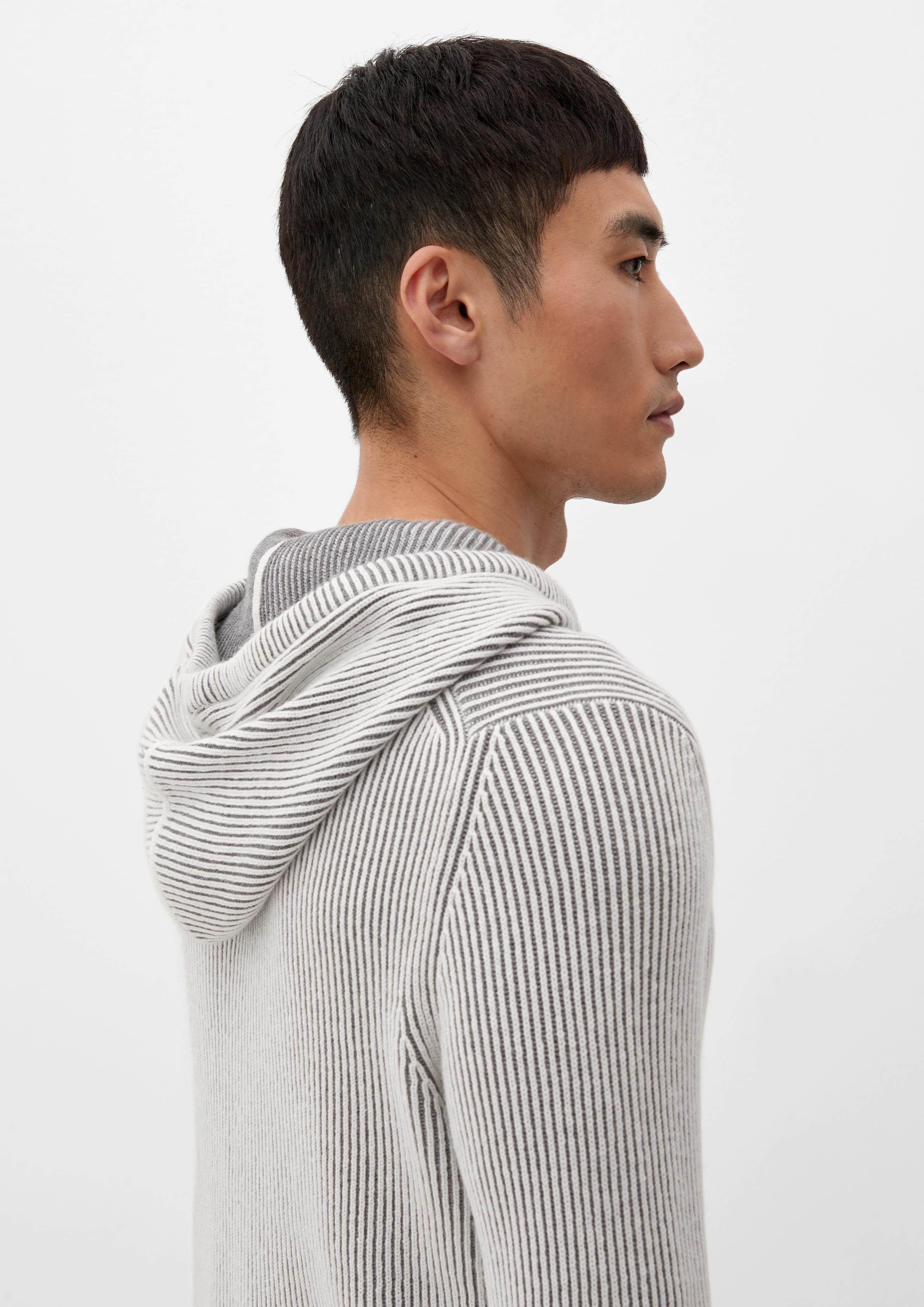Strickhoodie mit Rippstruktur  2124532-0120