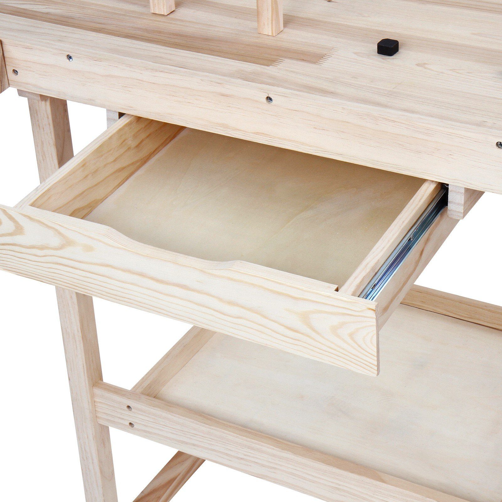 TIMBERTECH Hobelbank Holz Werktisch Arbeitstisch Hobelbank Werkstatt Schublade