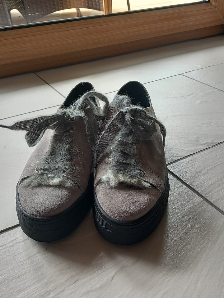Cinque Leder-Sneakers in Grau günstig kaufen 39