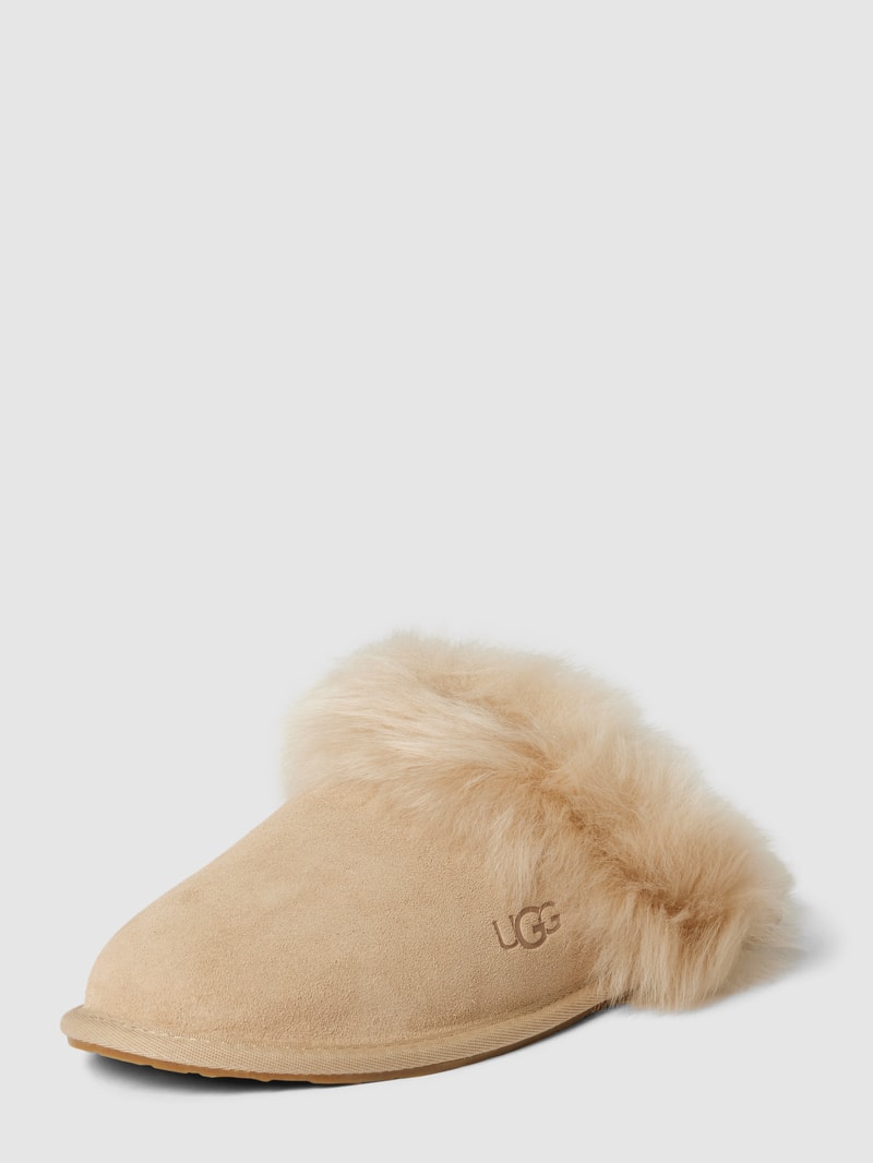 Hausschuhe mit Kunstfell Modell 'SCUFF SIS' in sand