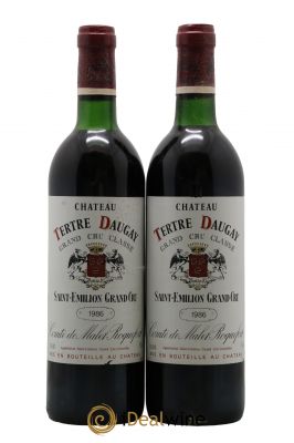 Château Tertre Daugay Grand Cru Classé  1988 - Lot de 2 Bouteilles