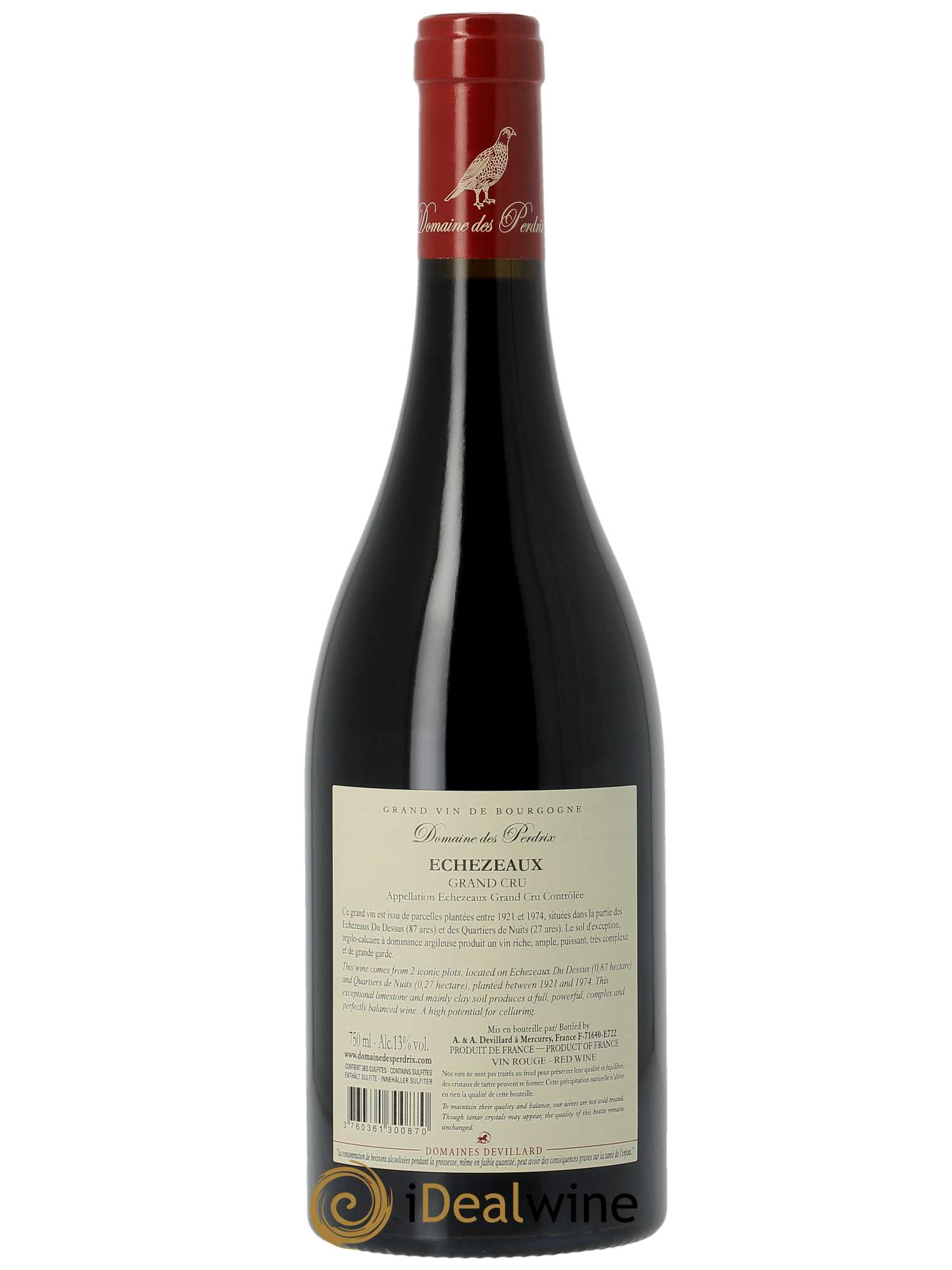Echezeaux Grand Cru Perdrix (Domaine des) (CBO à partir de 3 BTS) 2021 - Lot de 1 Bouteille