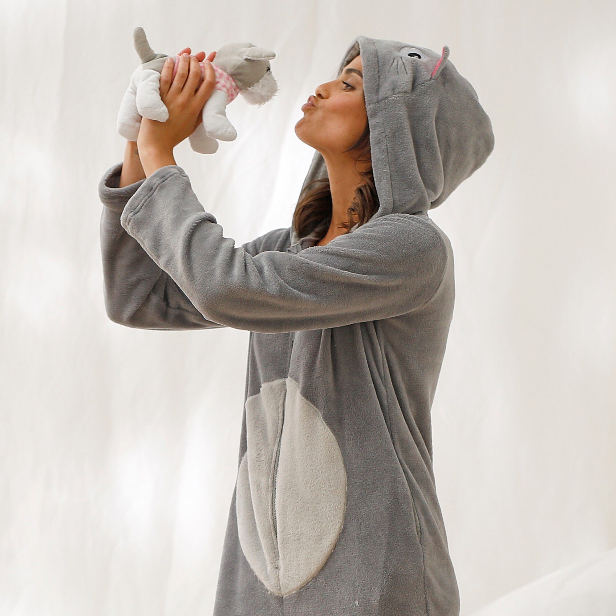 Combinaison polaire « Kigurumi » oreilles de chat