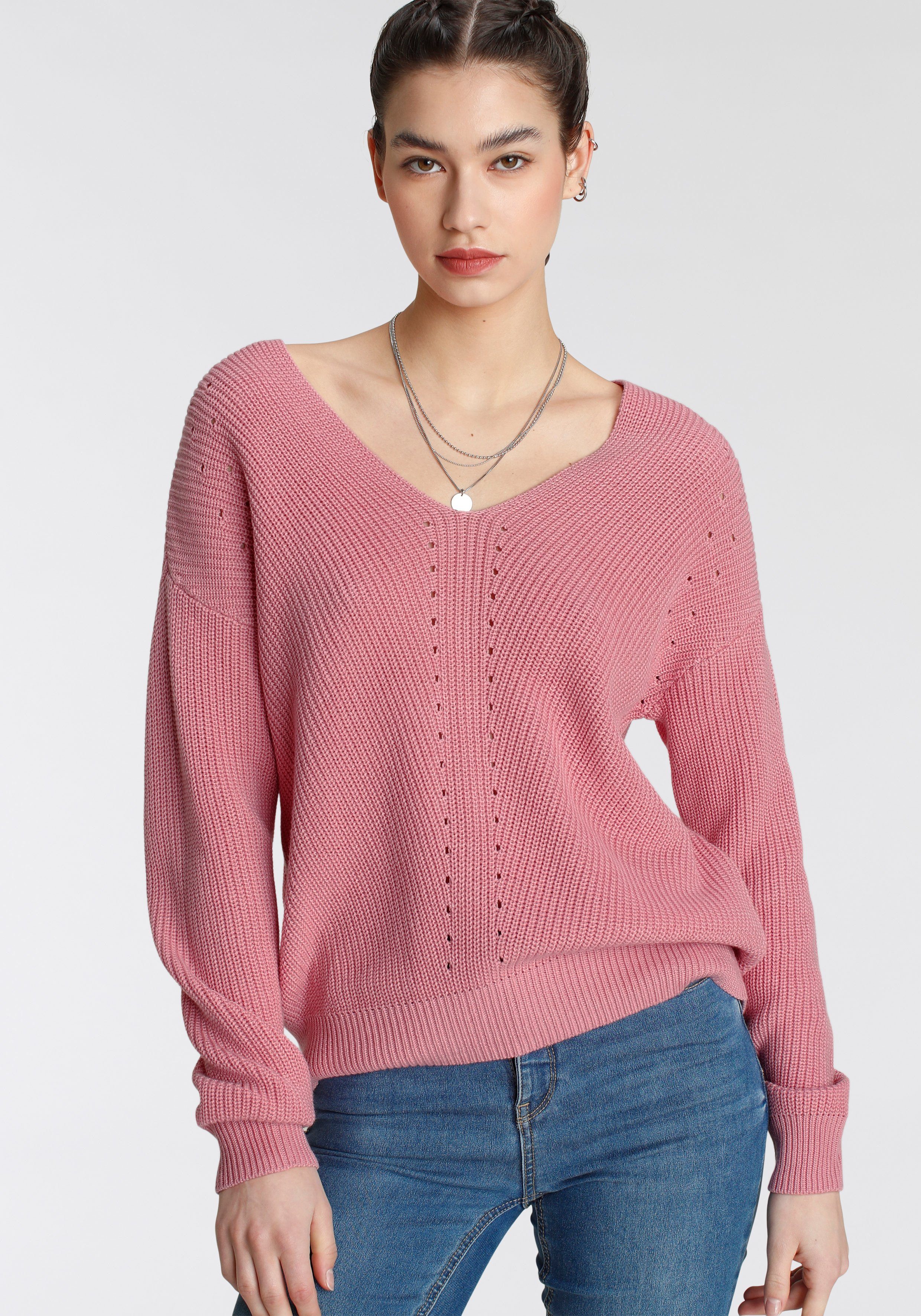 Tamaris Ajourpullover mit feinem Ajourstrickmuster