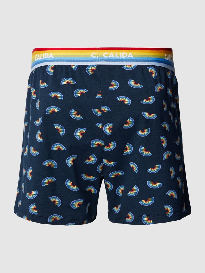 Boxershorts mit Allover-Muster in dunkelblau