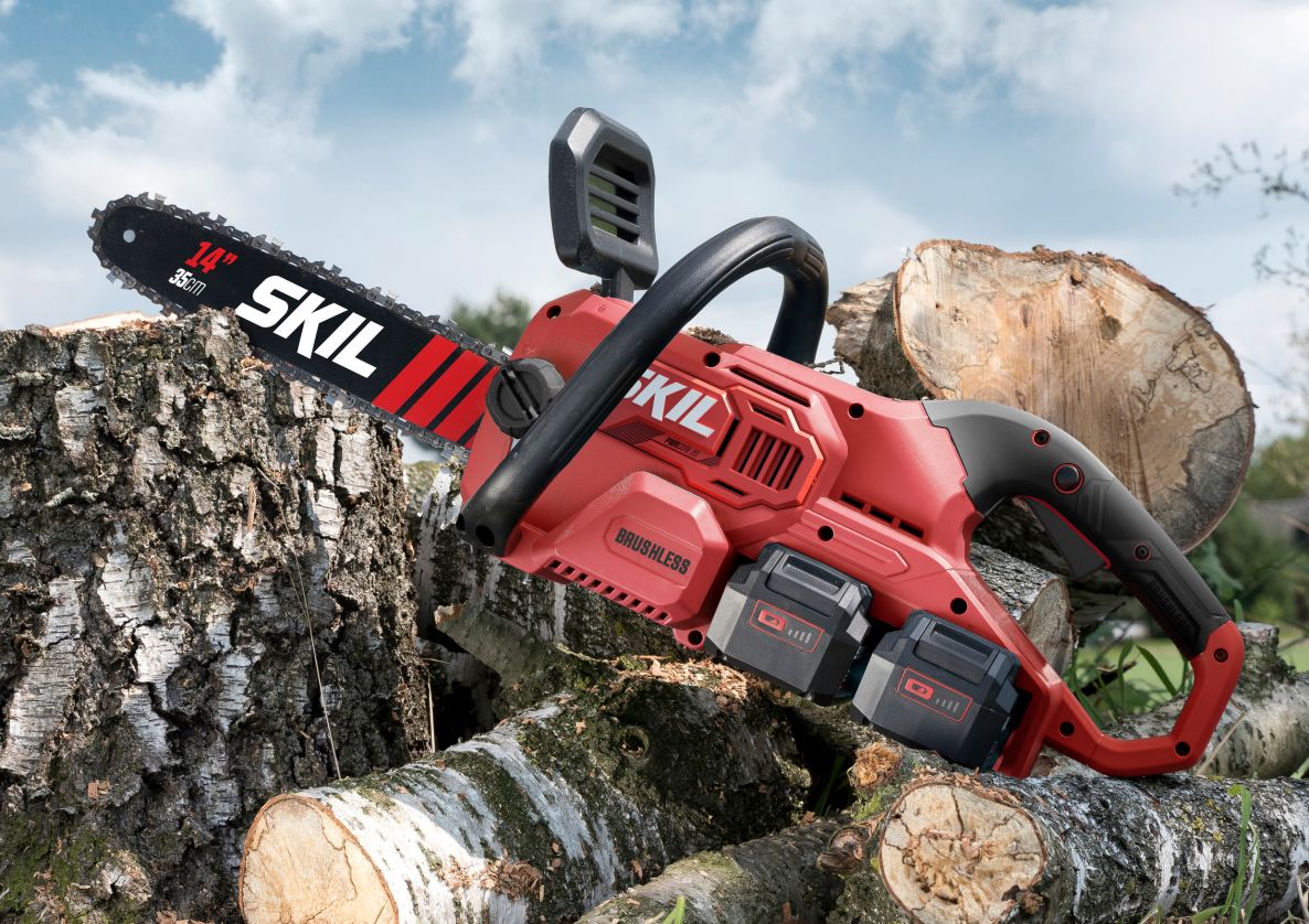 SKIL GS1E0541BA Ferăstrău cu lanț fără fir 35 cm fără perii 2x 20 V fără baterii și încărcător în cutie