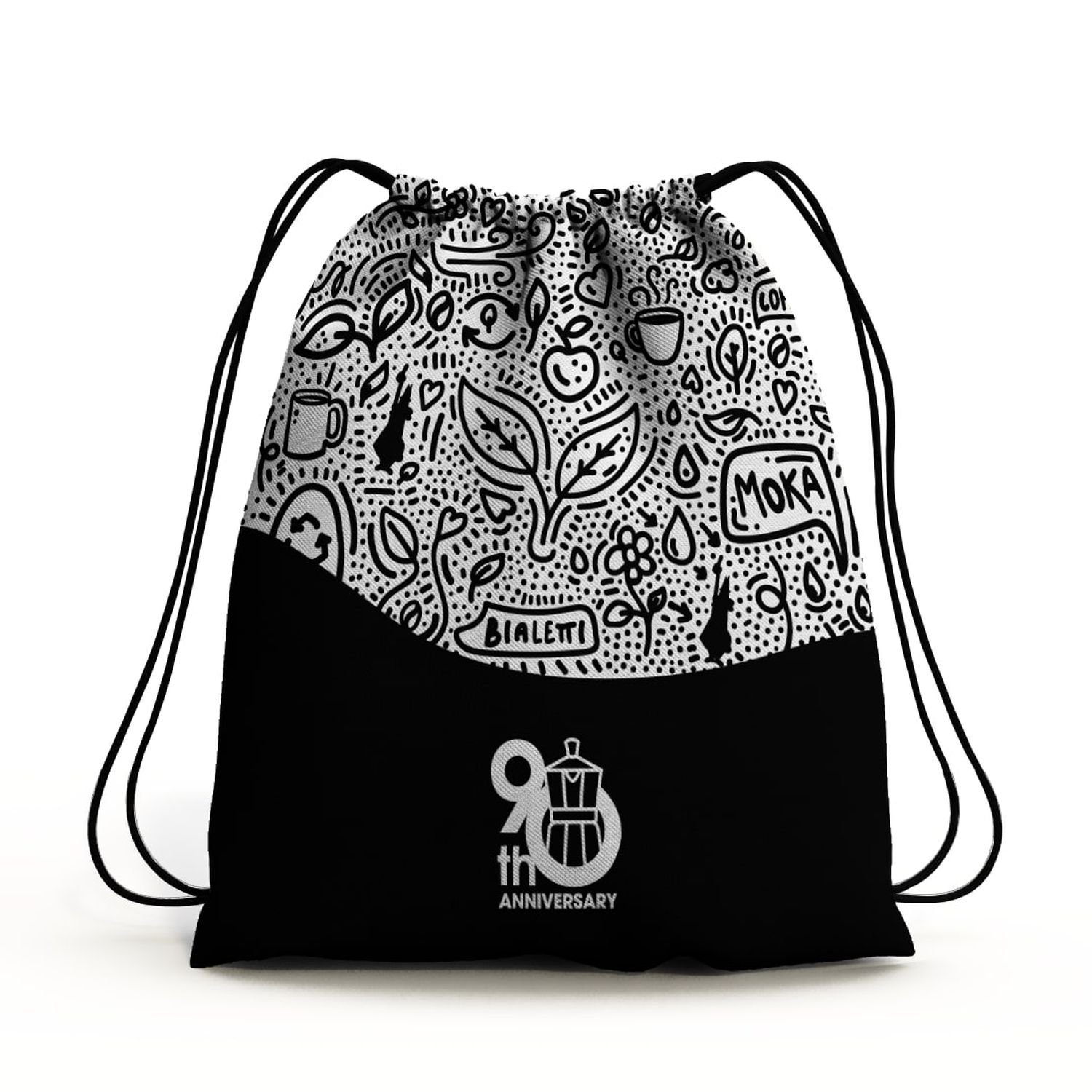 BIALETTI Espressokocher Moka Express 90th Anniversary für 3 Tassen mit Mini-Rucksack, 0,13l Kaffeekanne
