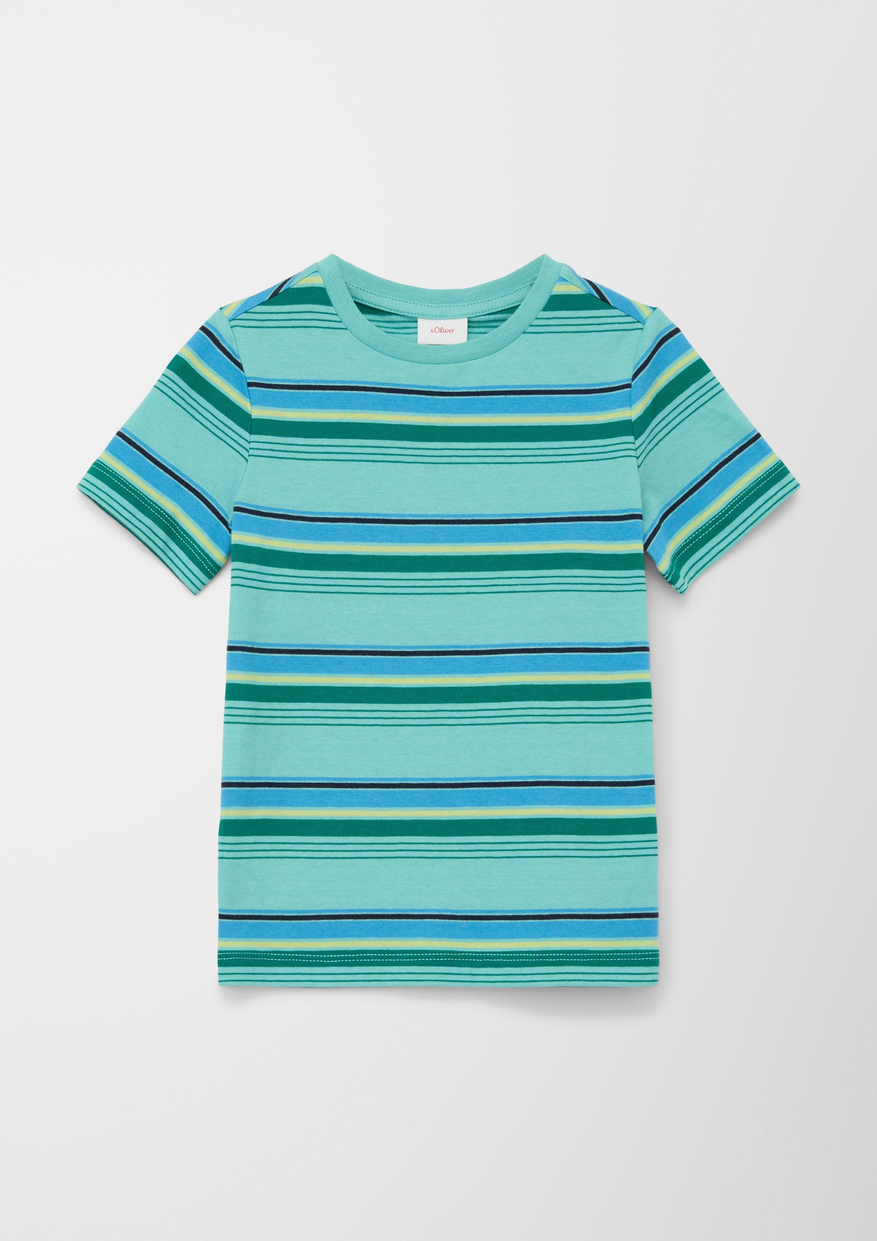 Gestreiftes T-Shirt aus Baumwolle  2130654-66G1