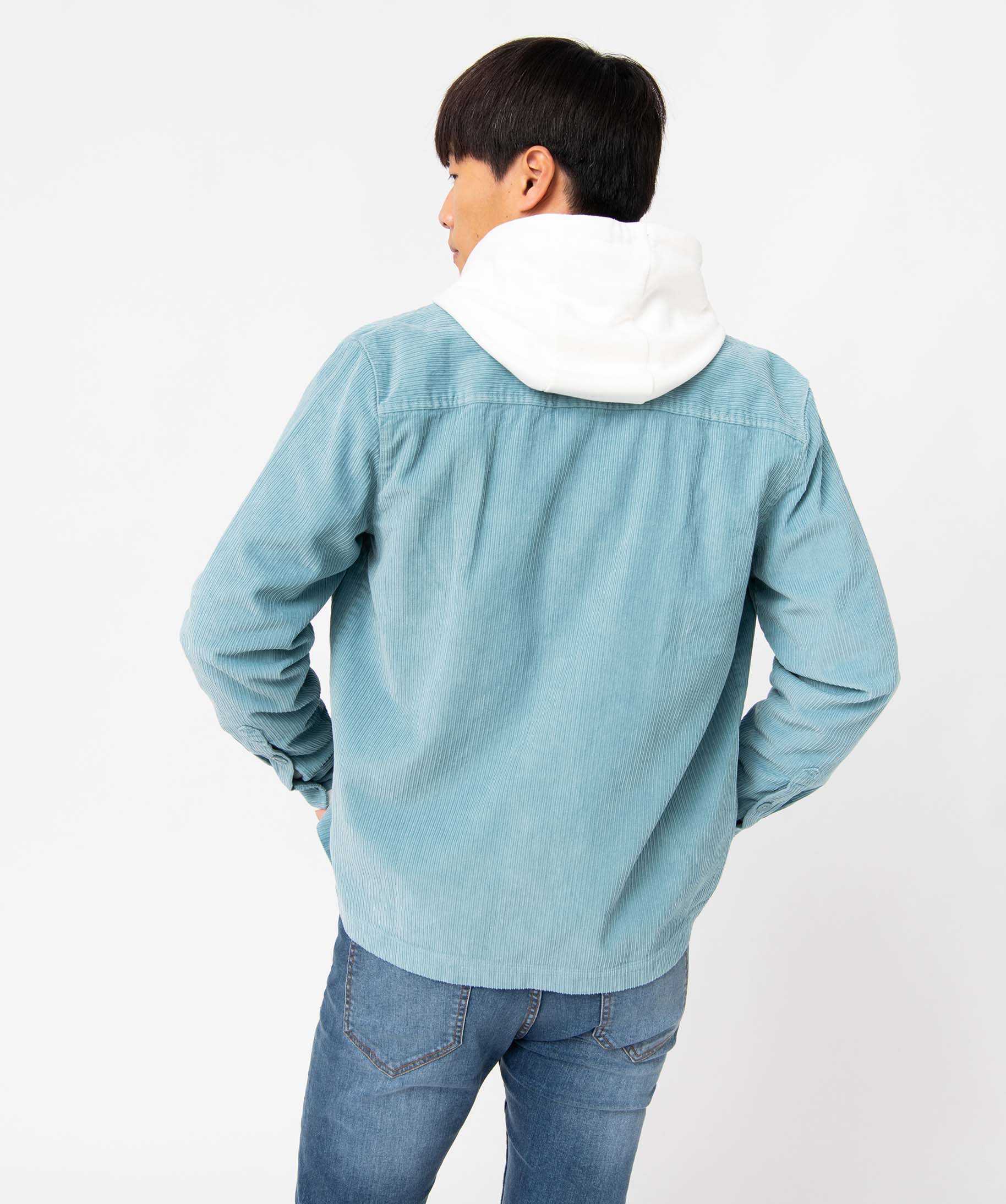 Sur-chemise homme en velours ctelé bleu | GEMO