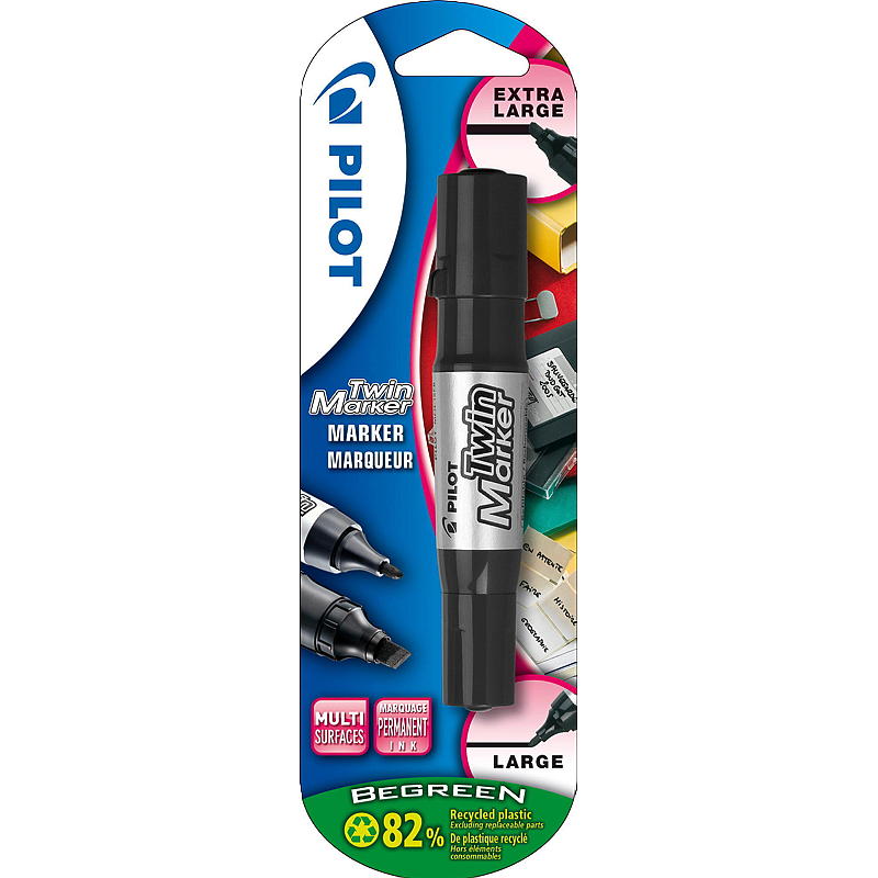 Pilot Merkepenn Twin Marker Sort, jumbo