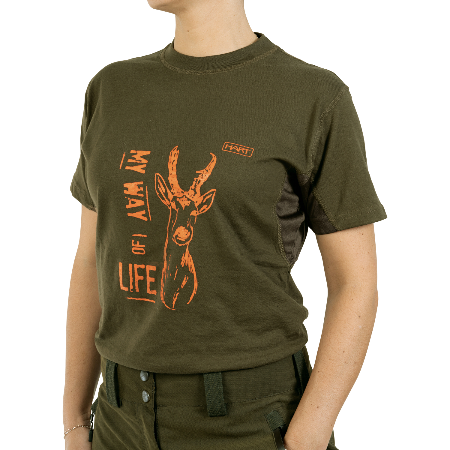 Hart Damen T-Shirt Brandet (Rehbock)