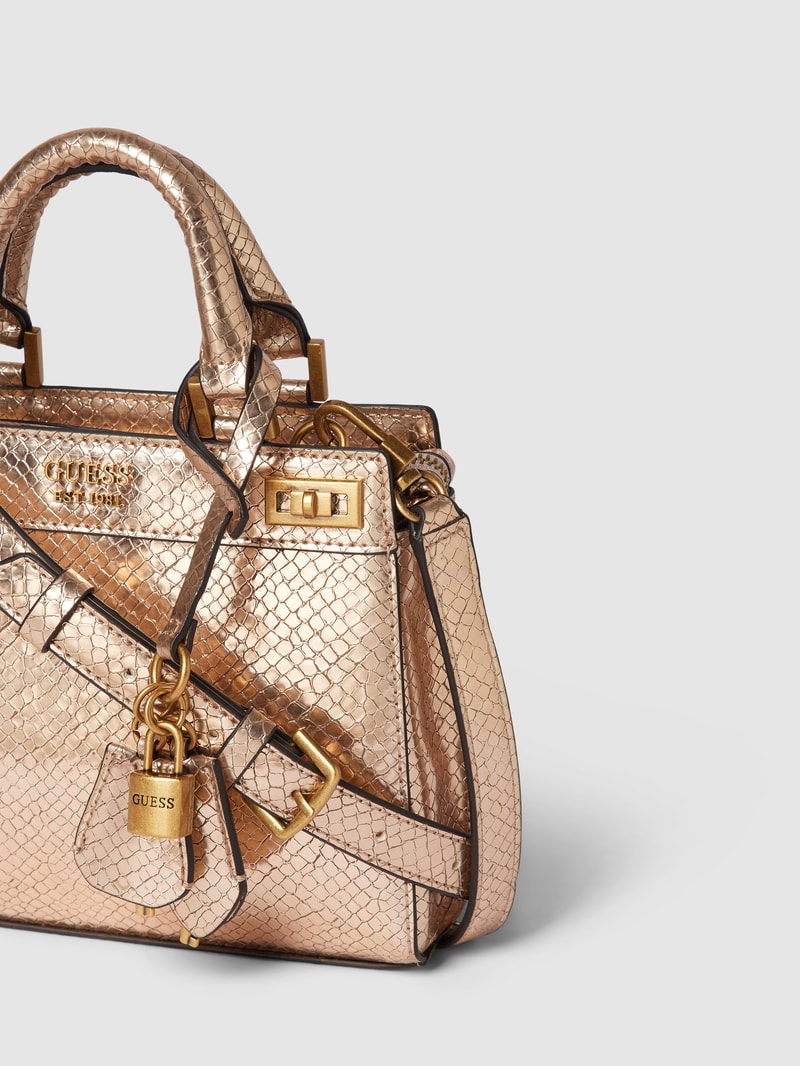 Handtasche im Metallic-Look Modell 'KATEY MINI SATCHEL' in rose gold
