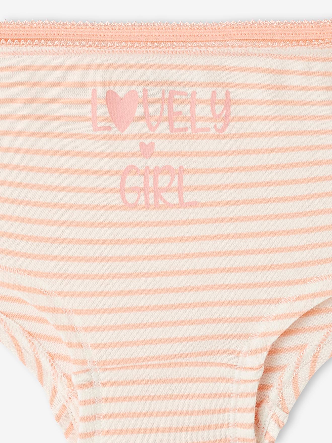Lot de 4 shorties fille fantaisie BASICS écru