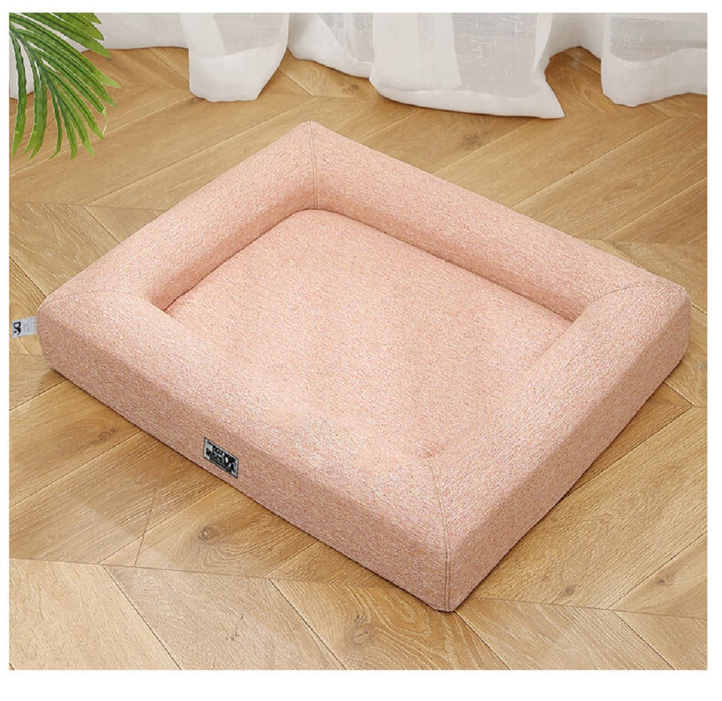 trends4cents DEAR DARLING DD-01APXL Orthopädisches Luxus Hundebett Katzenbett Apricot Gr. XL 90x100cm mit Memory Schaum