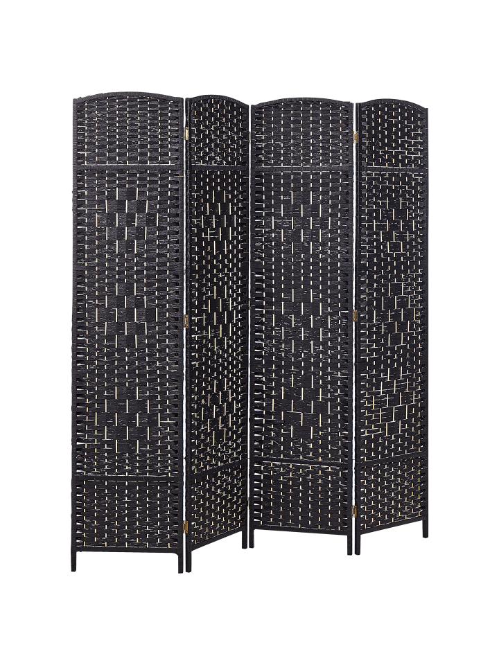 Beliani Paravent LAPPAGO in Schwarz - (W) 163 x (H) 170 x (L) 2 cm günstig kaufen onesize